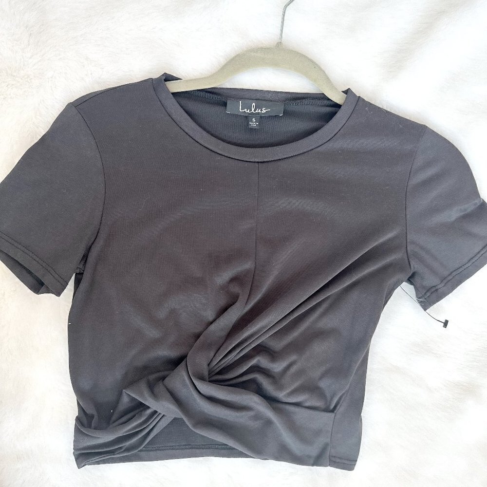 NWT Lulus Grey Lightweight New Crop Women's Top Size Small - Picture 2 of 5